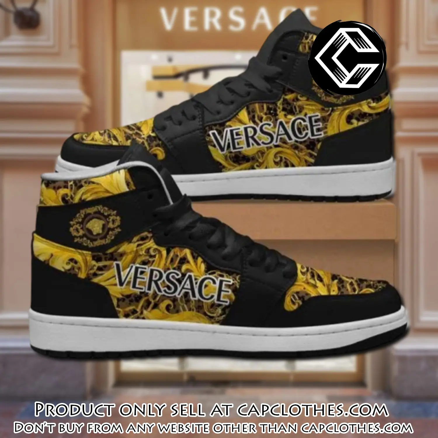Gianni versace black high air jordan sneakers shoes hot gifts unisex cc3953368